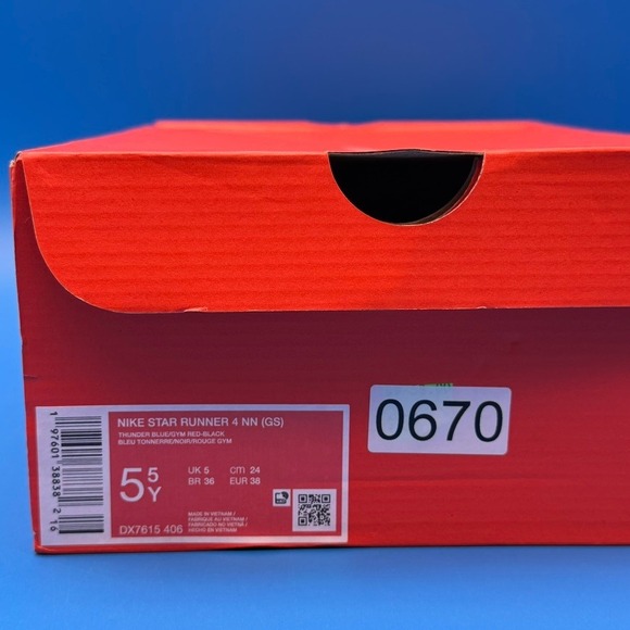 Nike Star Runner 4 NN Thunder Blue Gym Red DX7615-406 5.5Y 7W main image 4